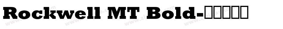 Rockwell MT Bold字体转换